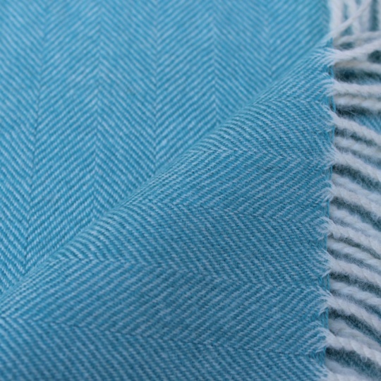 Blue chevron alpaca scarf